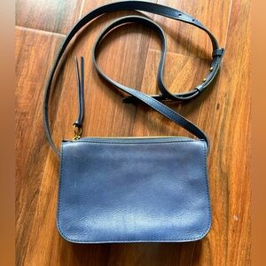 Madewell Navy Blue Leather Crossbody